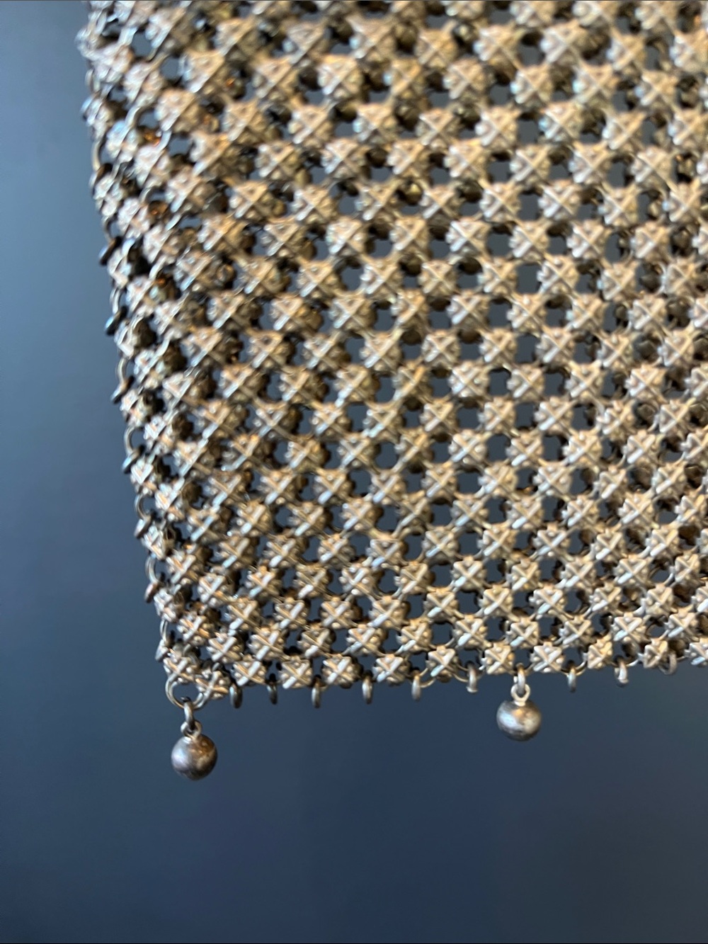 🧋Antique Victorian German Silver Mesh Chainmail Coin Purse Art Nouveau - Picture 3 of 9